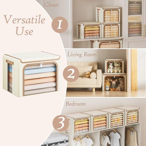 Yecaye 40L stackable design maximizes closet space.