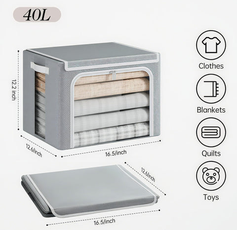 Yecaye 40L bin with side window for easy visibility from the side.