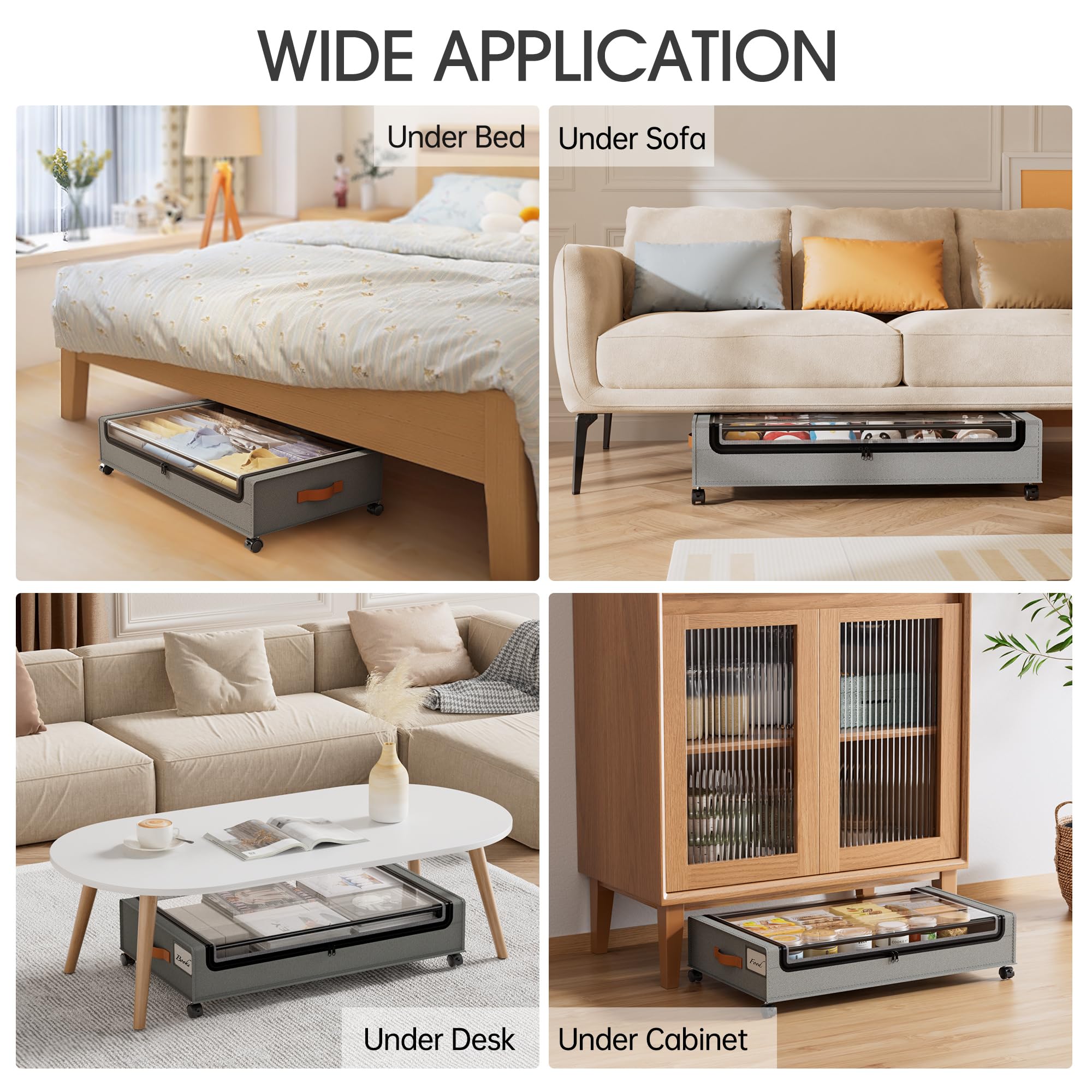 Yecaye foldable under-bed storage fits small spaces when not in use.