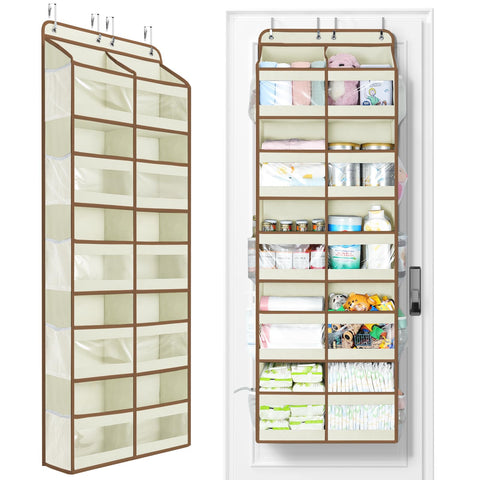 Yecaye five-tier door organizer front view showing roomy dual-column storage for clutter-free space