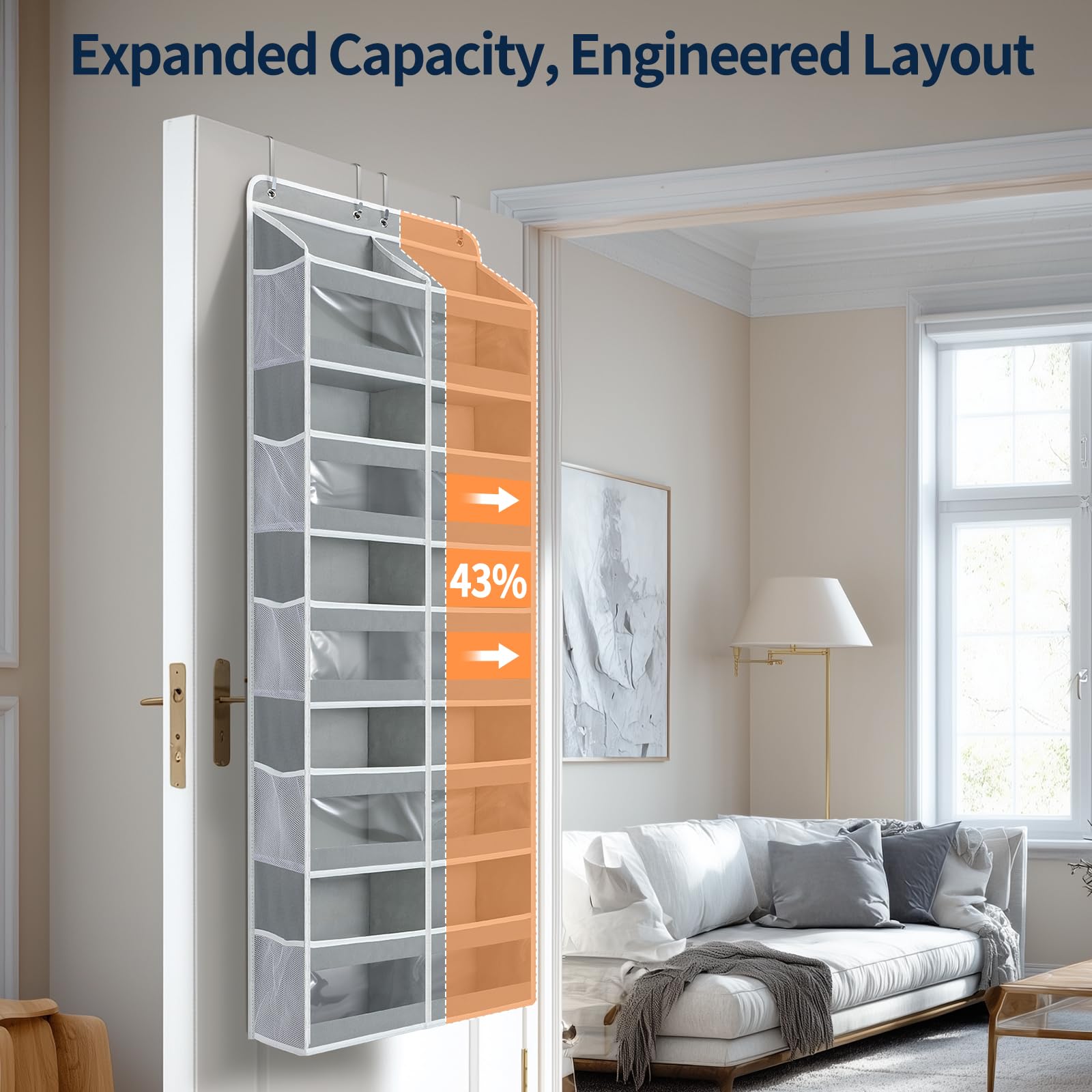 Yecaye heavy-duty door hanger supports heavier items without wobble.