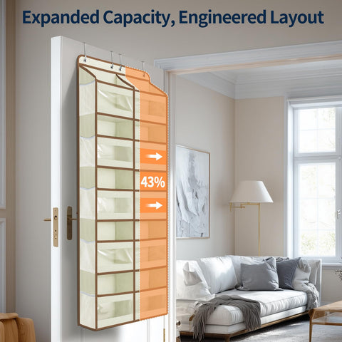 Yecaye door organizer interior with 10 compartments organized for small items and essentials