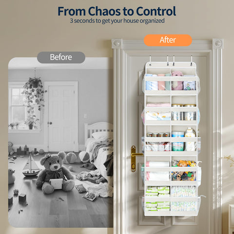 Yecaye 10-compartment design maximizes dorm and pantry organization