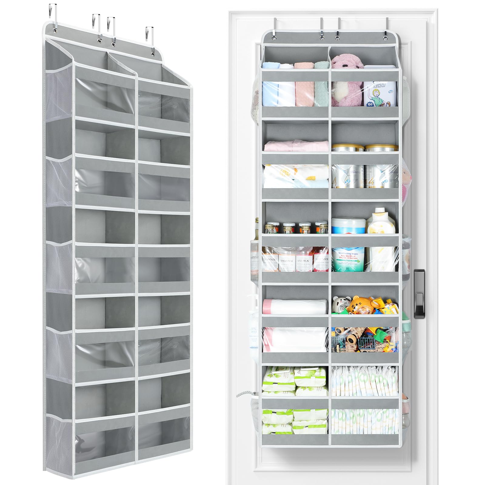 Yecaye over-the-door organizer offers 5-tier dual-column storage for clutter-free bedrooms.