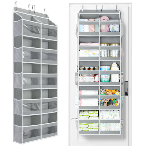 Yecaye over-the-door organizer offers 5-tier dual-column storage for clutter-free bedrooms.