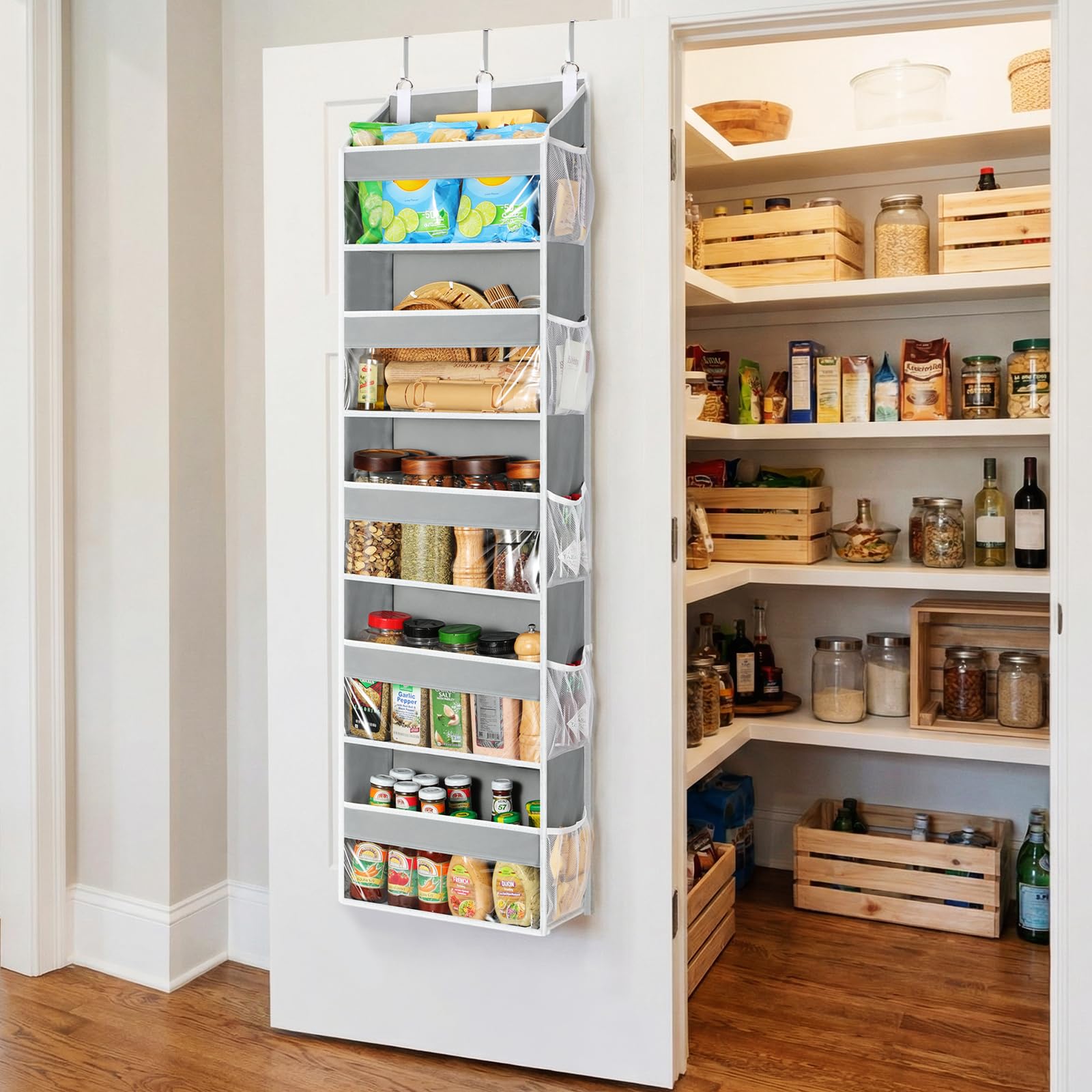 Yecaye over the door organizer supports up to 56 lbs