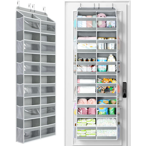 Yecaye over-the-door organizer 6-tier front view for clutter-free dorm storage.