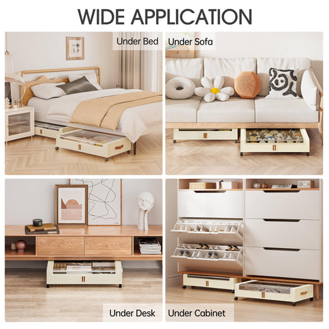 Yecaye under bed storage with easy-install design for quick setup.