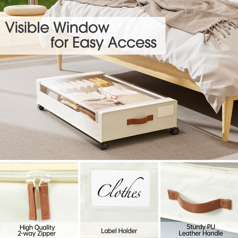 Yecaye under bed storage, foldable when not in use to save space.