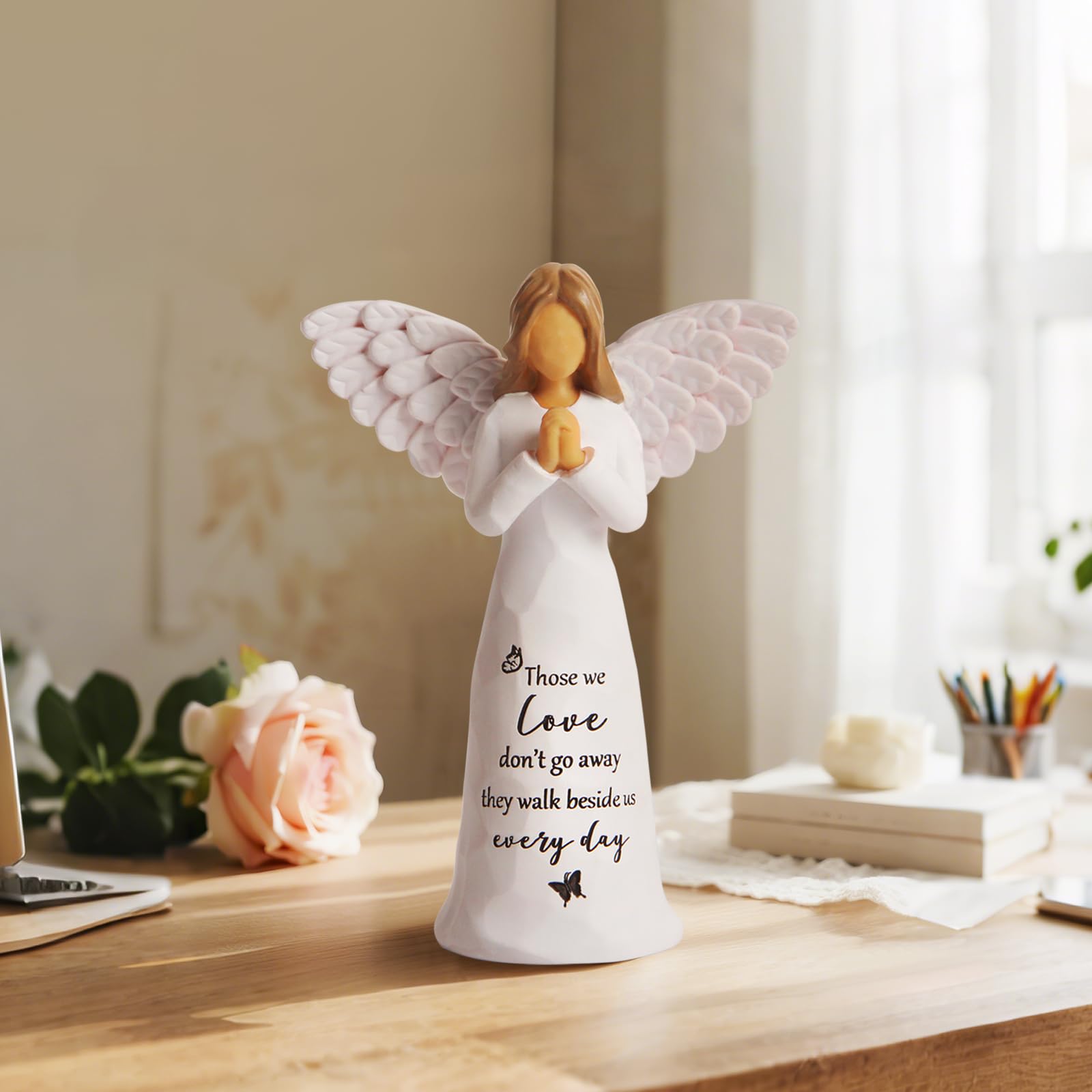 Yeegook handcrafted angel wings detail highlights delicate craftsmanship and solace