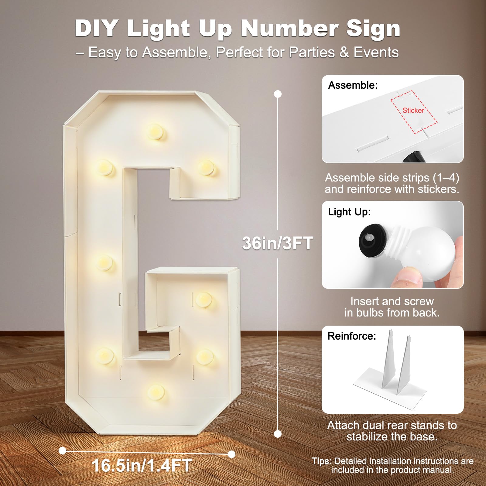 Yeenuo foam-board Grad sign; pre-cut kit simplifies assembly.