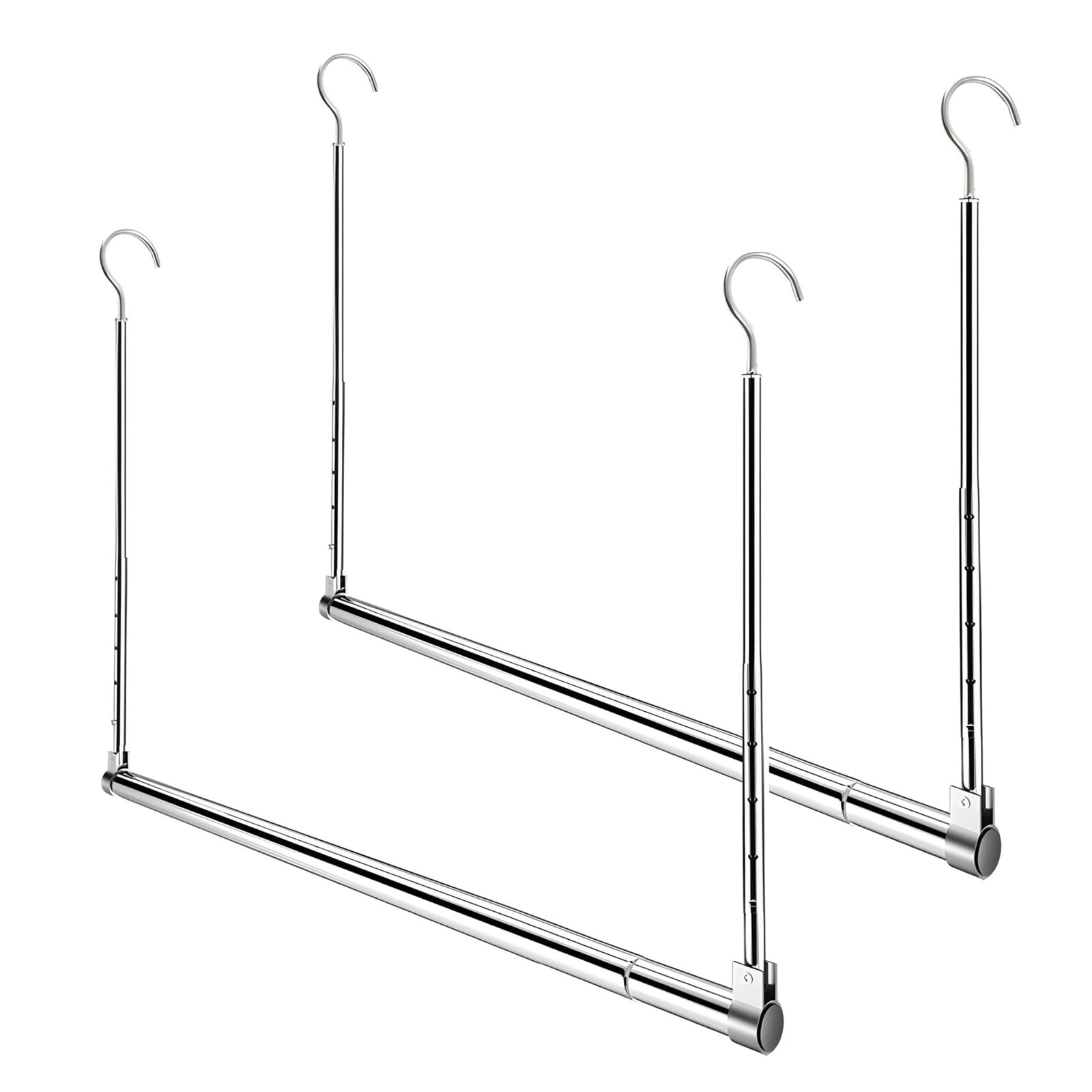 Yeetburg adjustable hanging rod extendable length for compact closet spaces