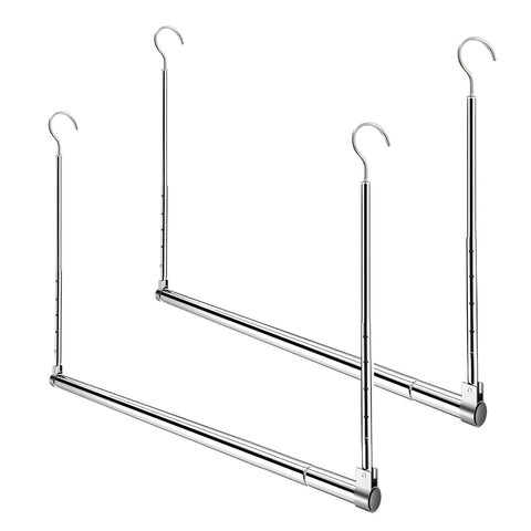 Yeetburg adjustable hanging rod extendable length for compact closet spaces