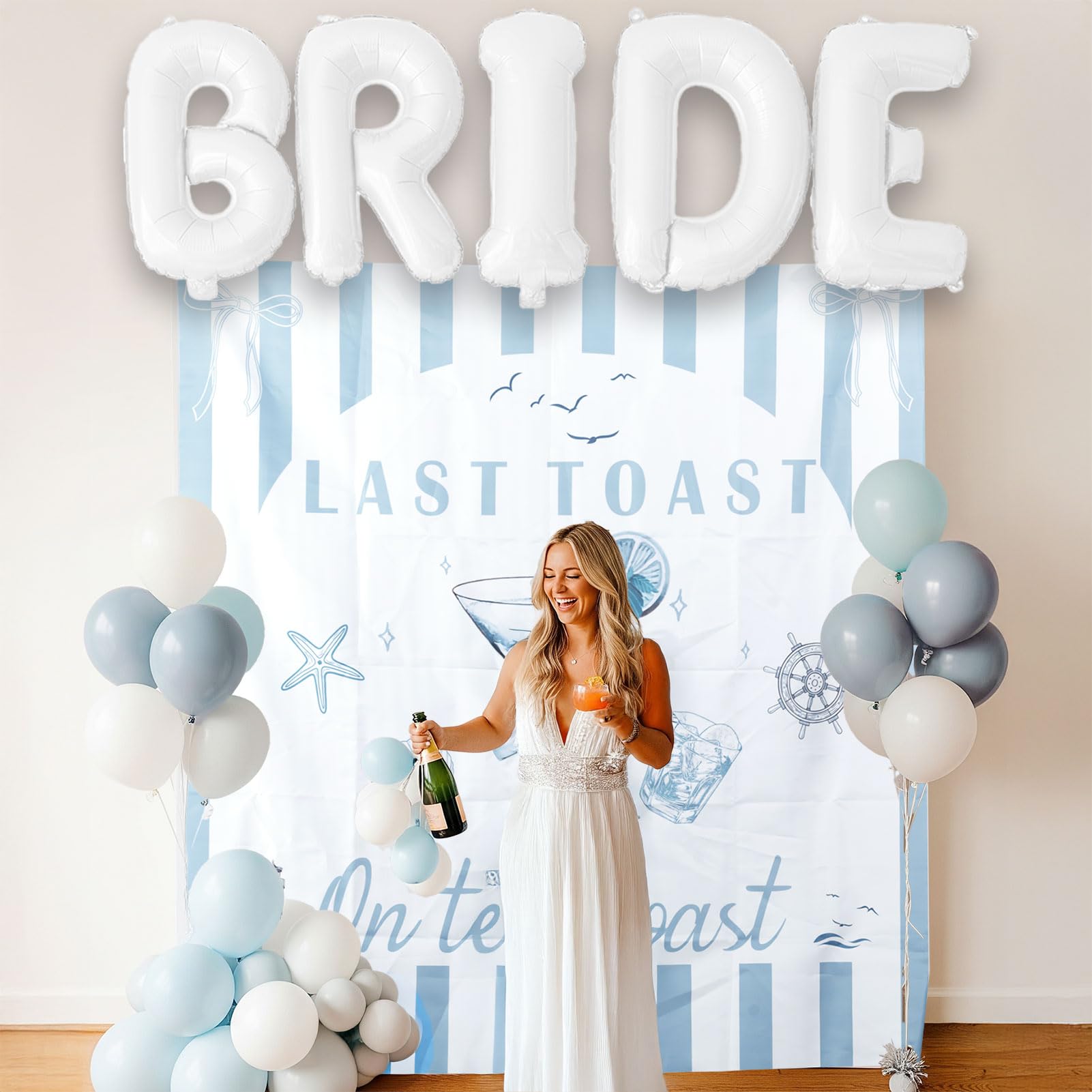 yeewaka Bow foil balloons add elegant accents to the décor.