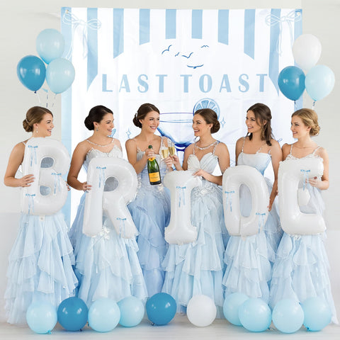 yeewaka Bride letter balloons create a bold photo-worthy focal point.