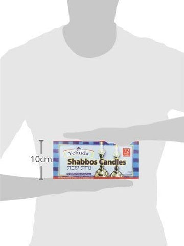 Yehuda 144-pack bulk Shabbos candles provide long-lasting unscented burn for gatherings.