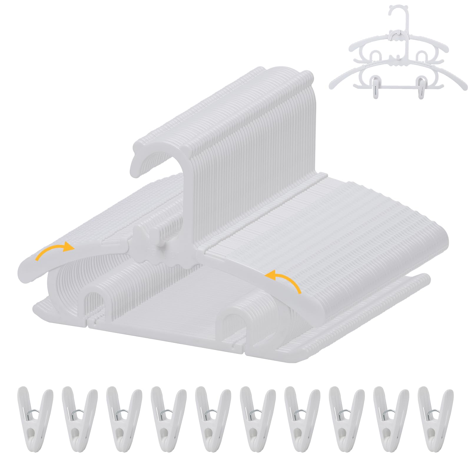 YeJieYJ baby hanger with 16 clips keeps outfits organized and wrinkle-free.