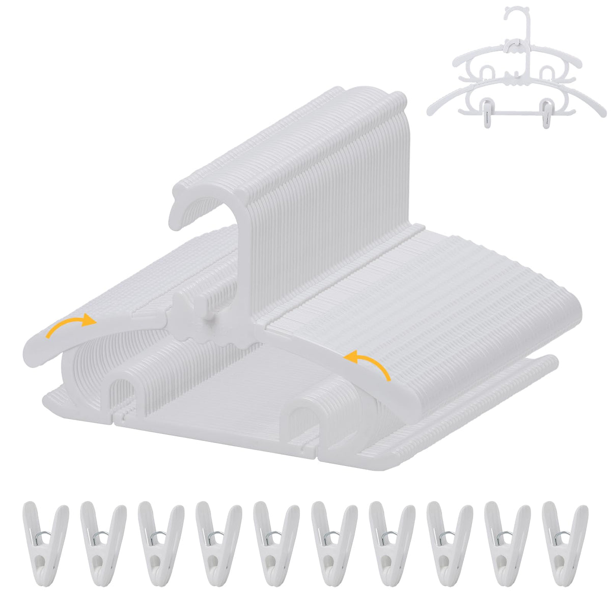 YeJieYJ baby hanger with 16 clips keeps outfits organized and wrinkle-free.