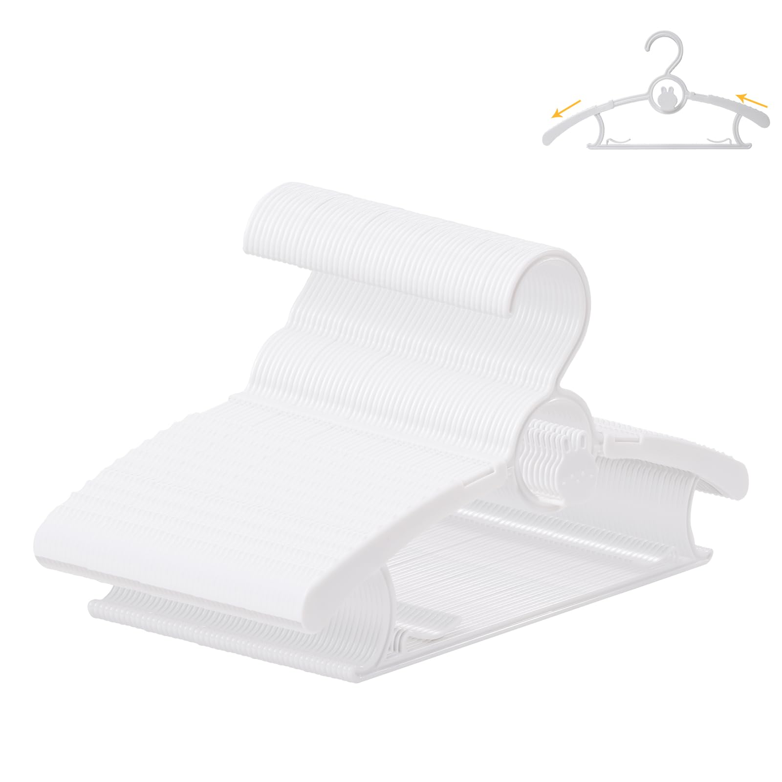 YeJieYJ baby hangers with adjustable 11-14 inch design for growing children.