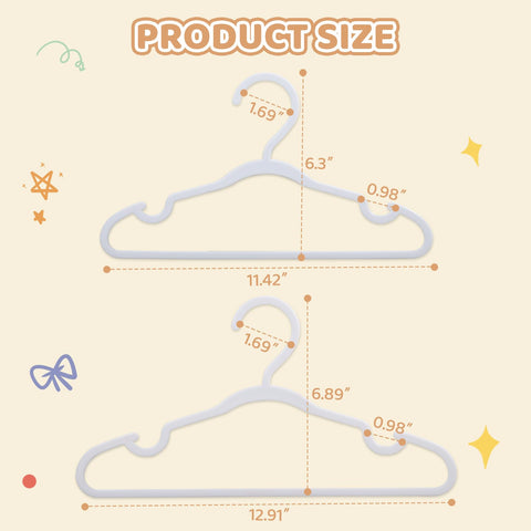 YeJieYJ baby hangers 12.91 inch, sturdy for growing outfits