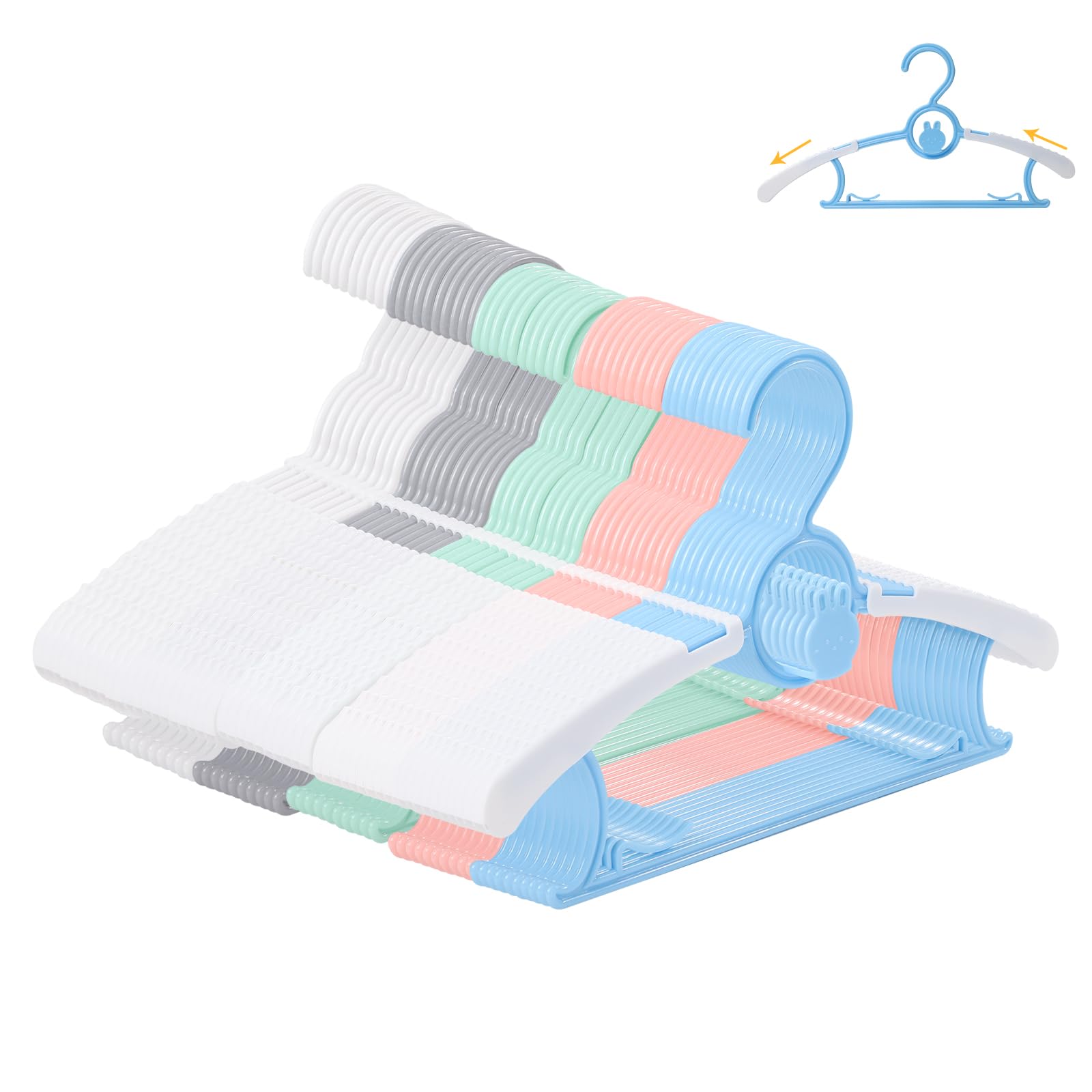 YeJieYJ infant hangers stackable design saves closet space.