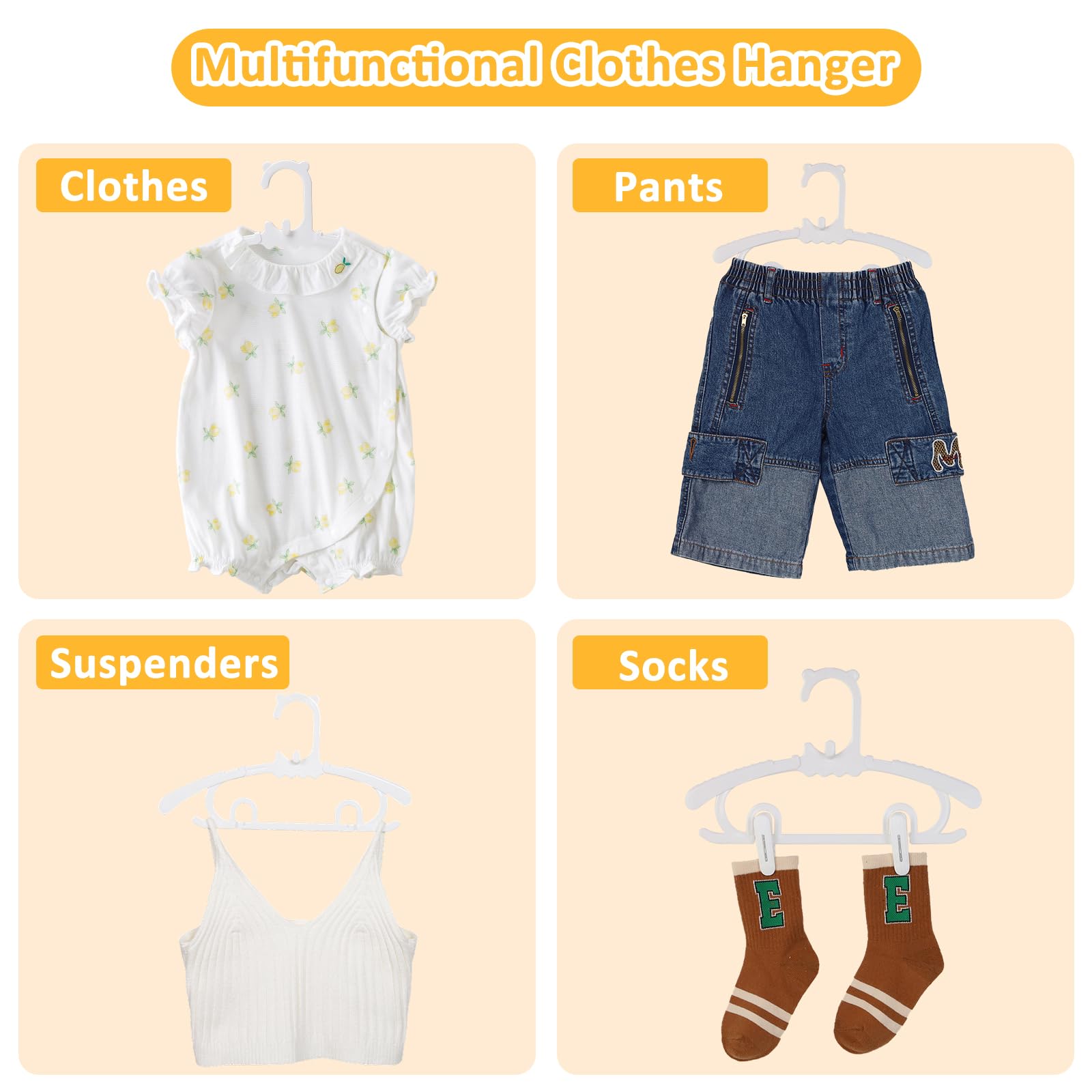 YeJieYJ hanger with anti-slip shoulders prevents slipping and wrinkling.