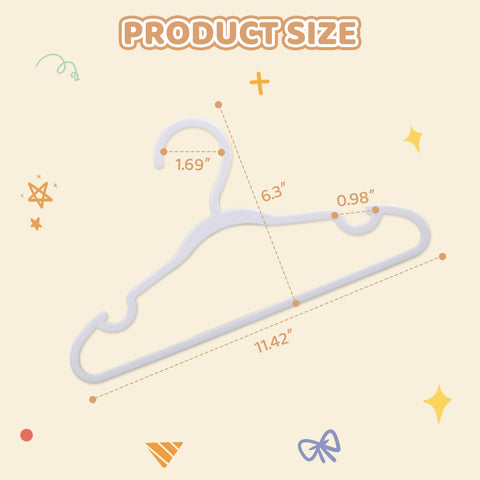 YeJieYJ durable plastic kids hangers prevent clothes from slipping off shelves.
