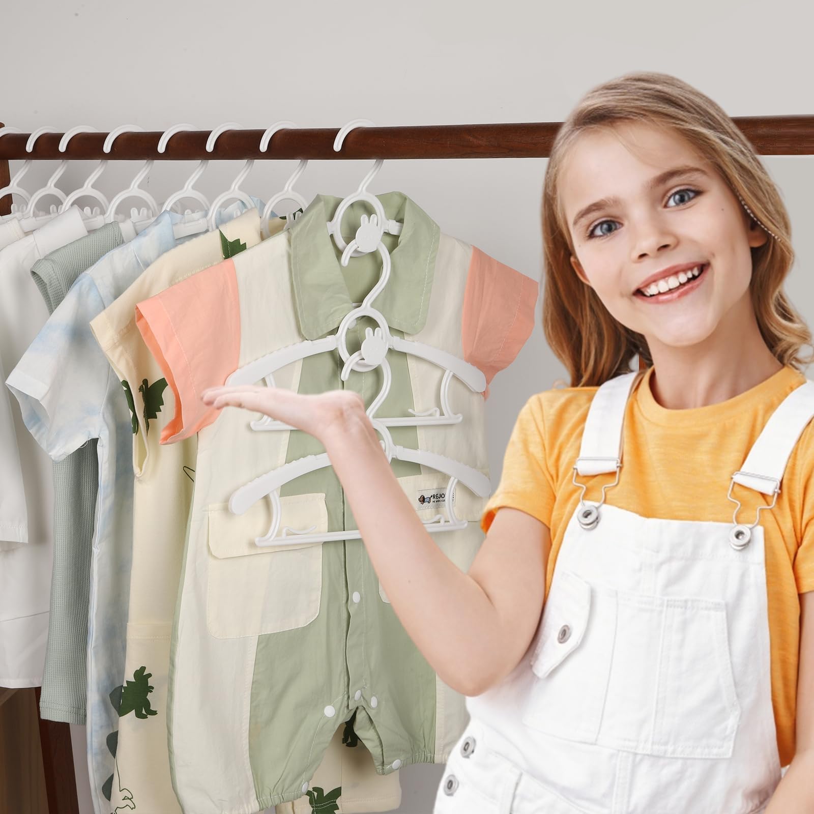 YeJieYJ toddler closet organizer hangers streamline outfit matching.