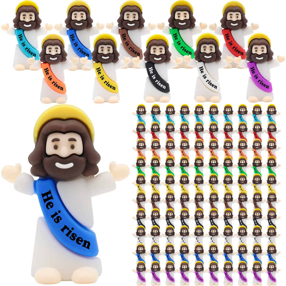 Yelakey Little Mini Jesus figure with color options for festive displays.