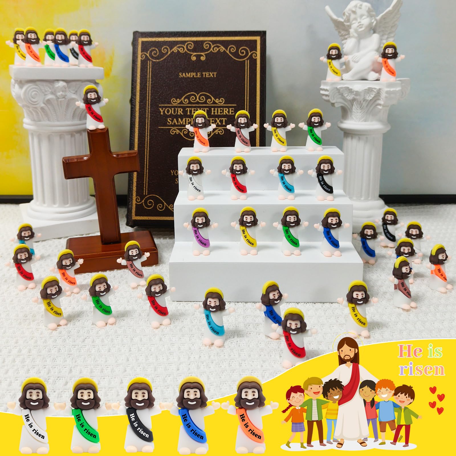 Yelakey mini Jesus figure for Easter baskets, baptisms, and stockings.