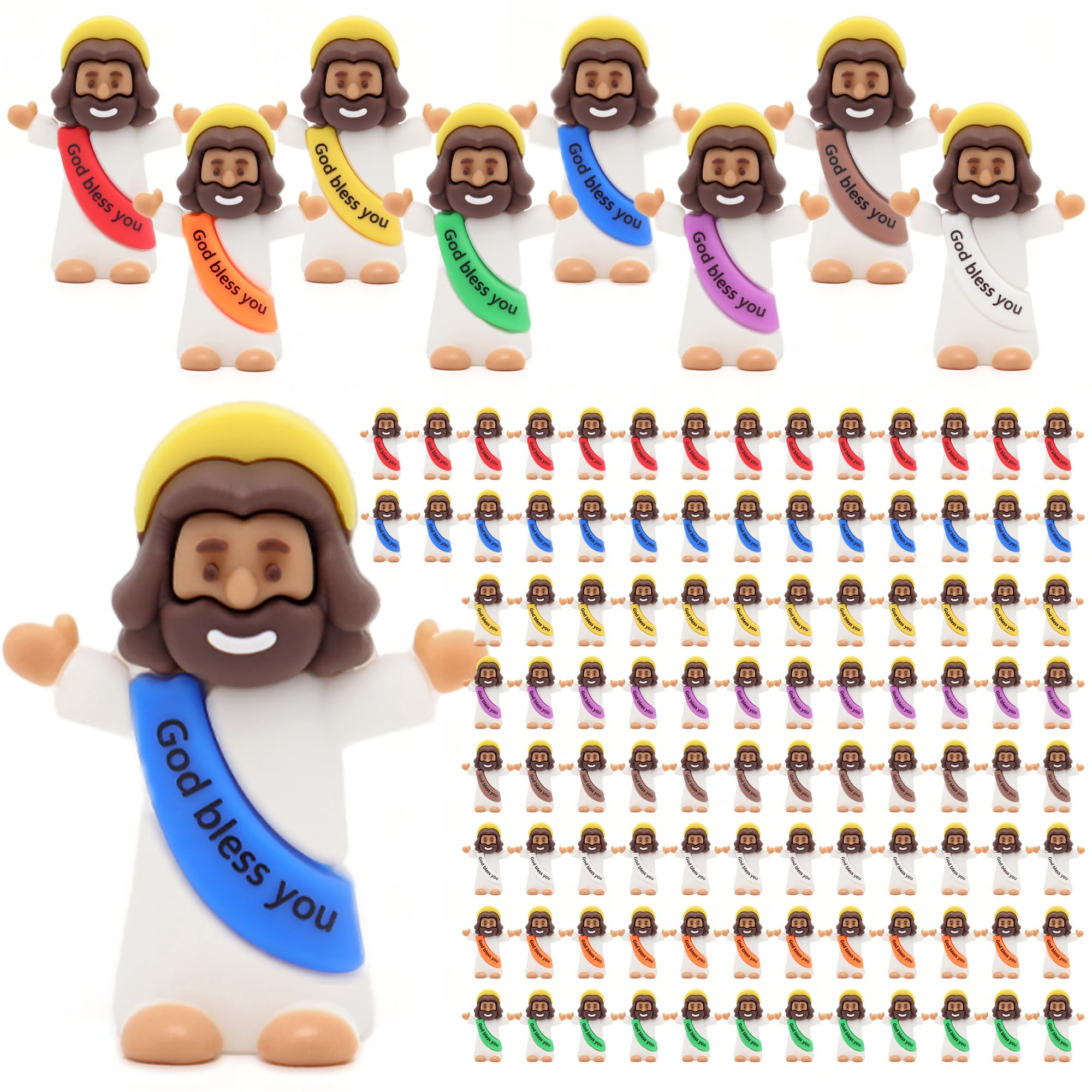 Yelakey mini Jesus figures bulk pack for large religious events and celebrations.