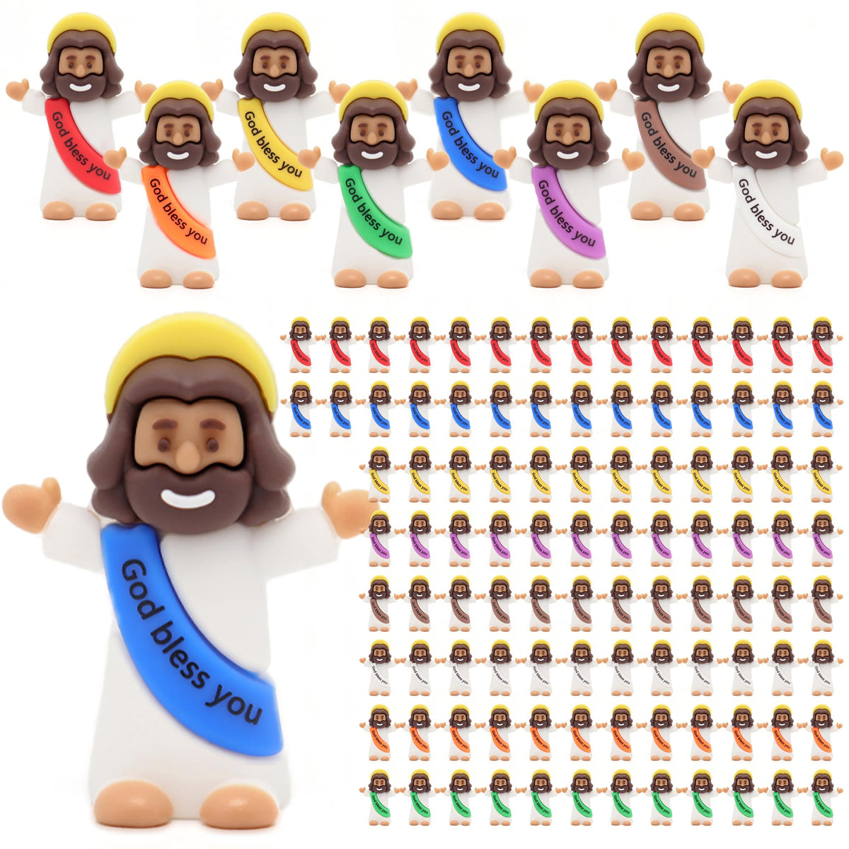 Yelakey mini Jesus figures bulk pack for large religious events and celebrations.