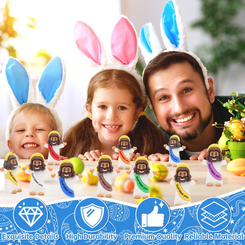 Yelakey mini Jesus figures in eight colors for customizable decor.