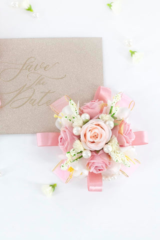 Yelinart wrist corsage elastic pearl bracelet offers comfortable all-night wear.