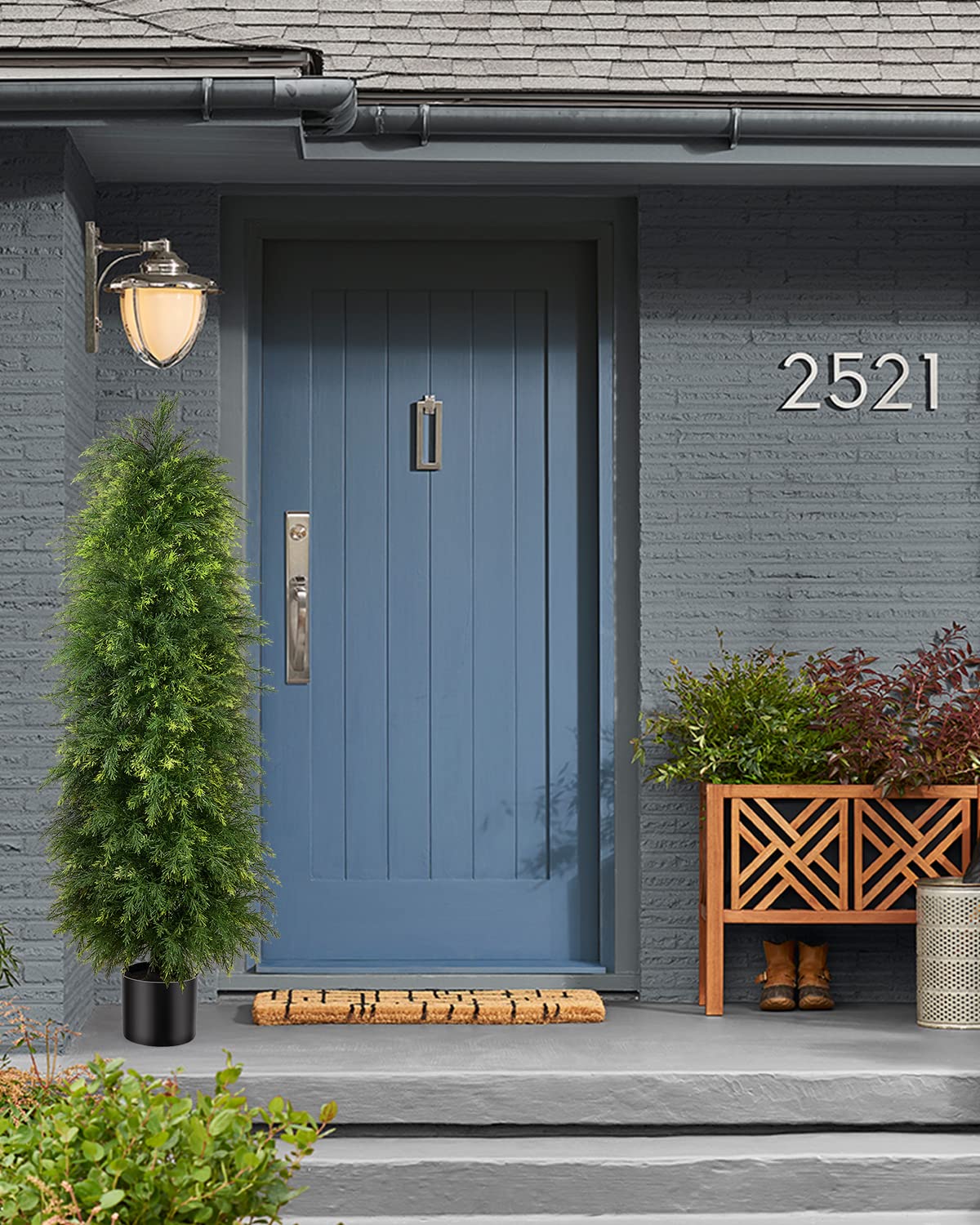 YEMMEN front porch patio garden topiary elevates entryways