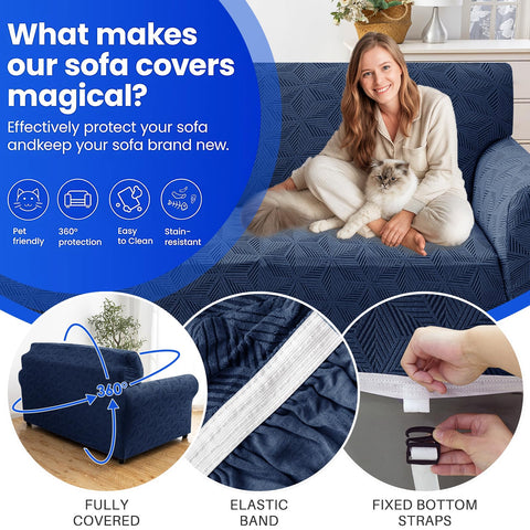 YEMYHOM full-coverage sofa protector shielding against spills and fur