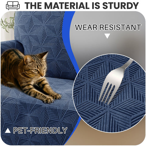 YEMYHOM measurement guide illustrates sizing options from chair to XL sofa