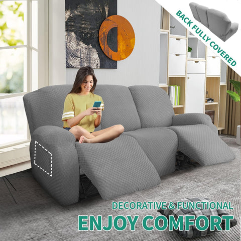 YEMYHOM 3-seat back cover delivers wrinkle-free, tailored look on recliners.