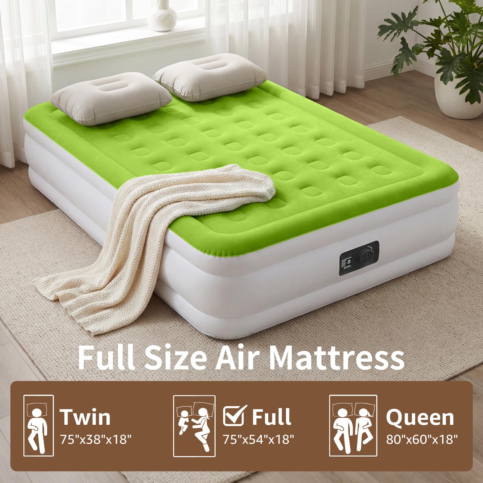 YENING velvety flocked surface provides luxurious feel and easy cleaning