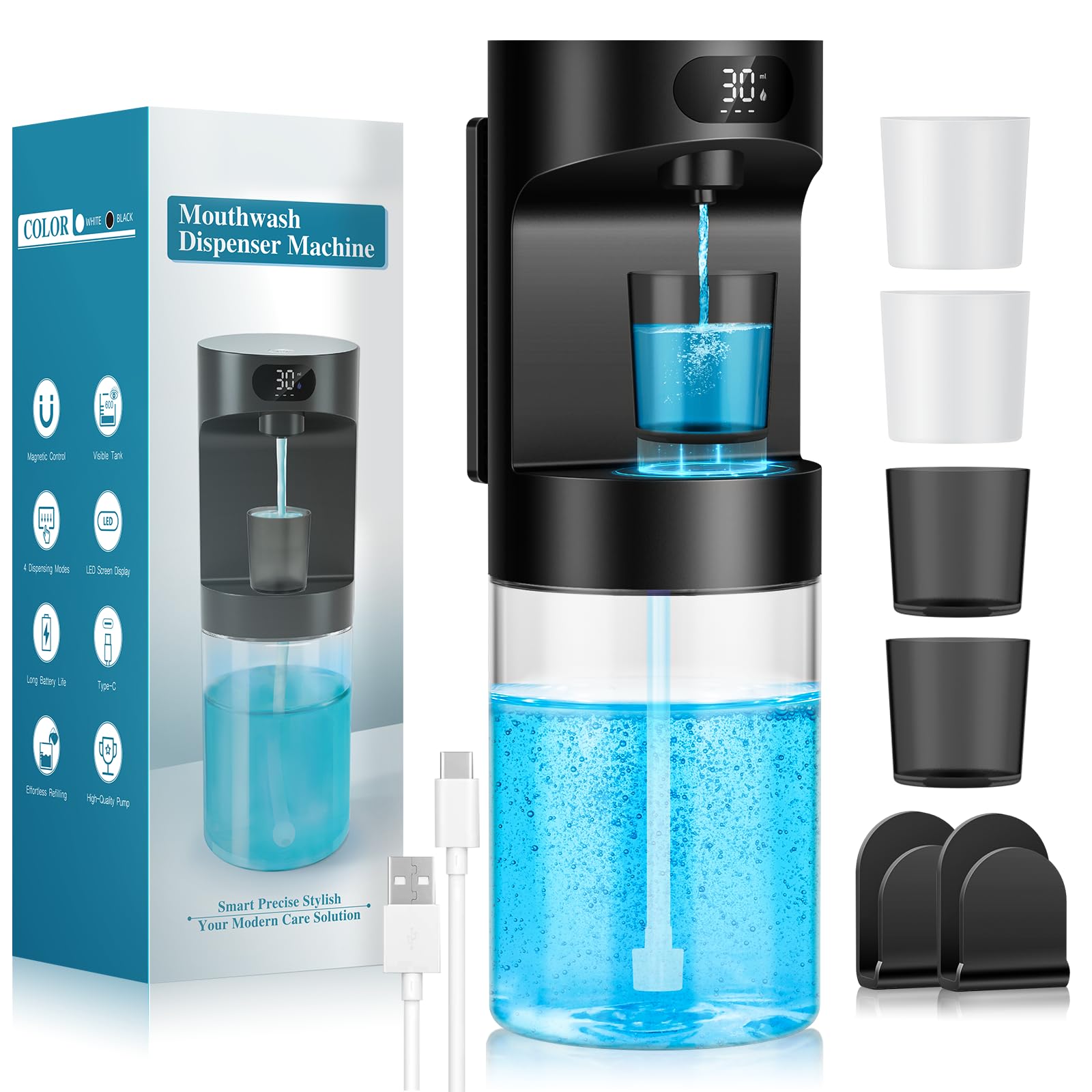 YenLove automatic mouthwash dispenser front view for clean, spill-free operation