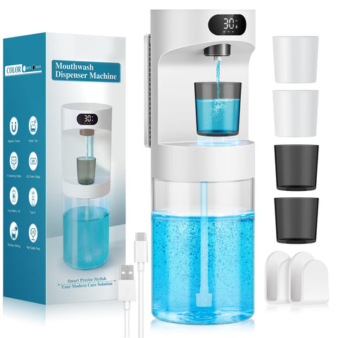 YenLove automatic mouthwash dispenser front view showing touch-free operation