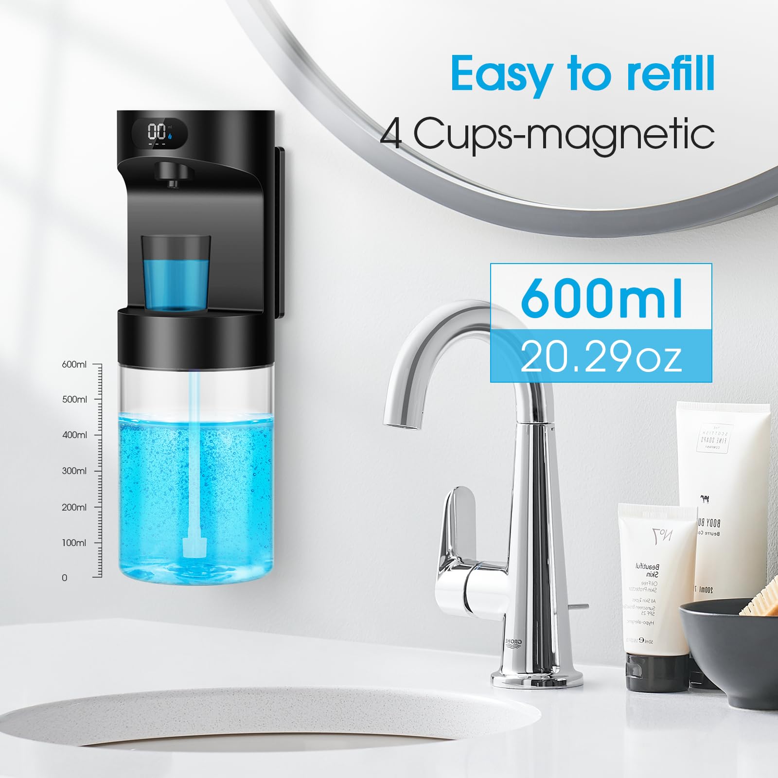 YenLove four magnetic cups set ensuring family-wide use and hygiene