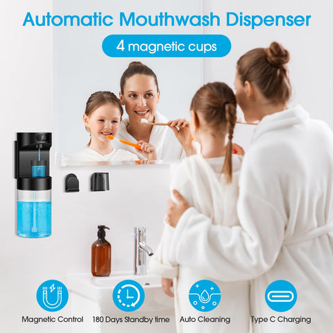 YenLove wall-mounted dispenser during installation, saving counter space