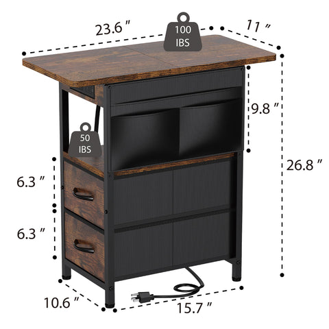 Yenlure end table featuring a sturdy metal frame for daily use