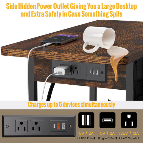 Yenlure narrow nightstand with pocket storage keeps remotes and magazines organized