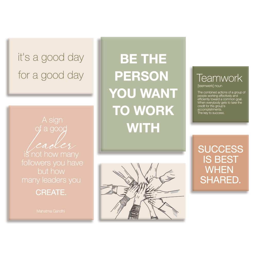 YEOION motivational quotes canvas wall art for office inspiration and teamwork