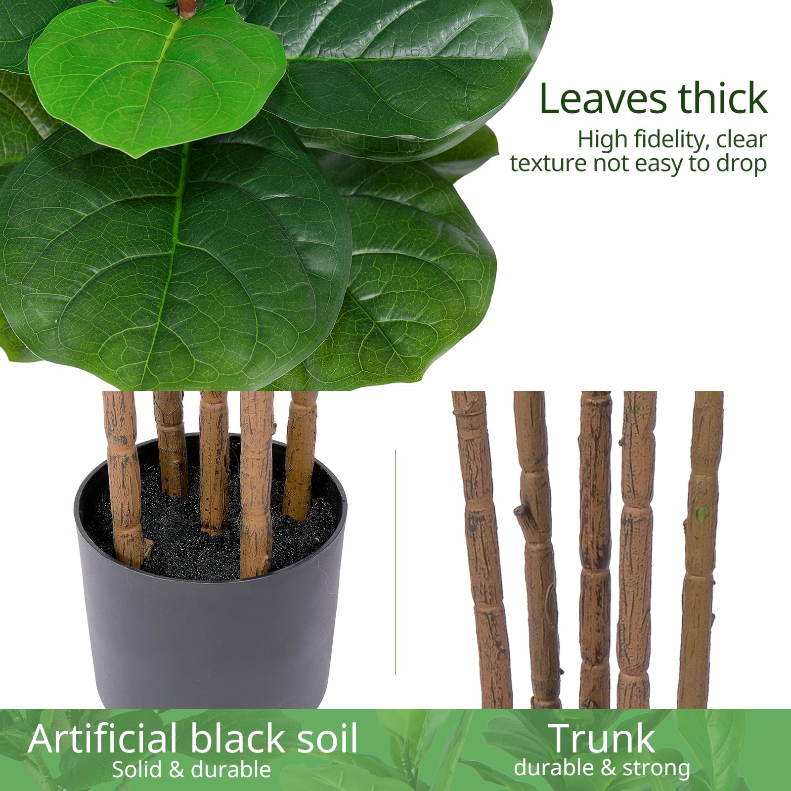 Yepdin bedroom decor fiddle leaf fig tree brightens cozy spaces.
