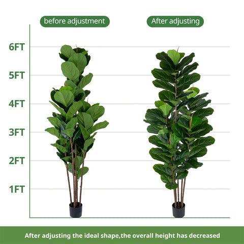 Yepdin large fiddle leaf tree assembly-ready for quick decor updates.