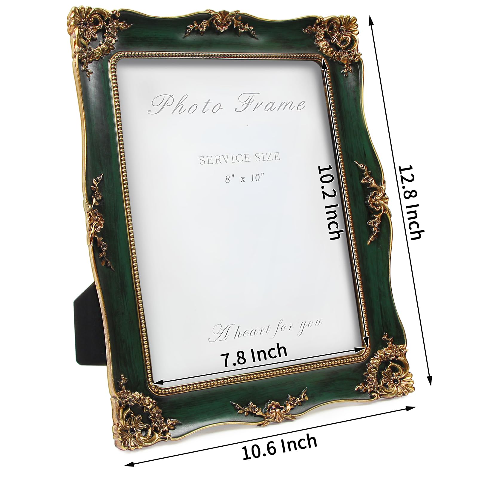 YEPOTUE vintage frame back velvet panel adds luxurious texture for premium presentation on shelf.