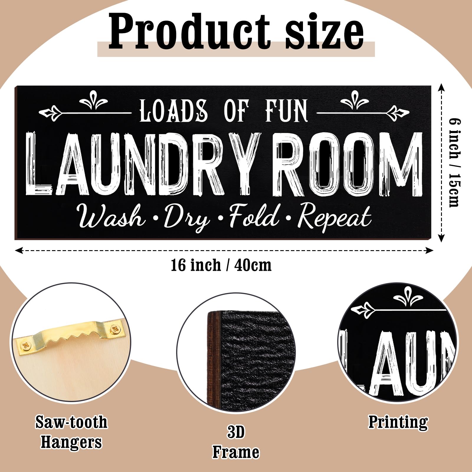 Yerliker dry sign wooden decor perfect for laundry areas.